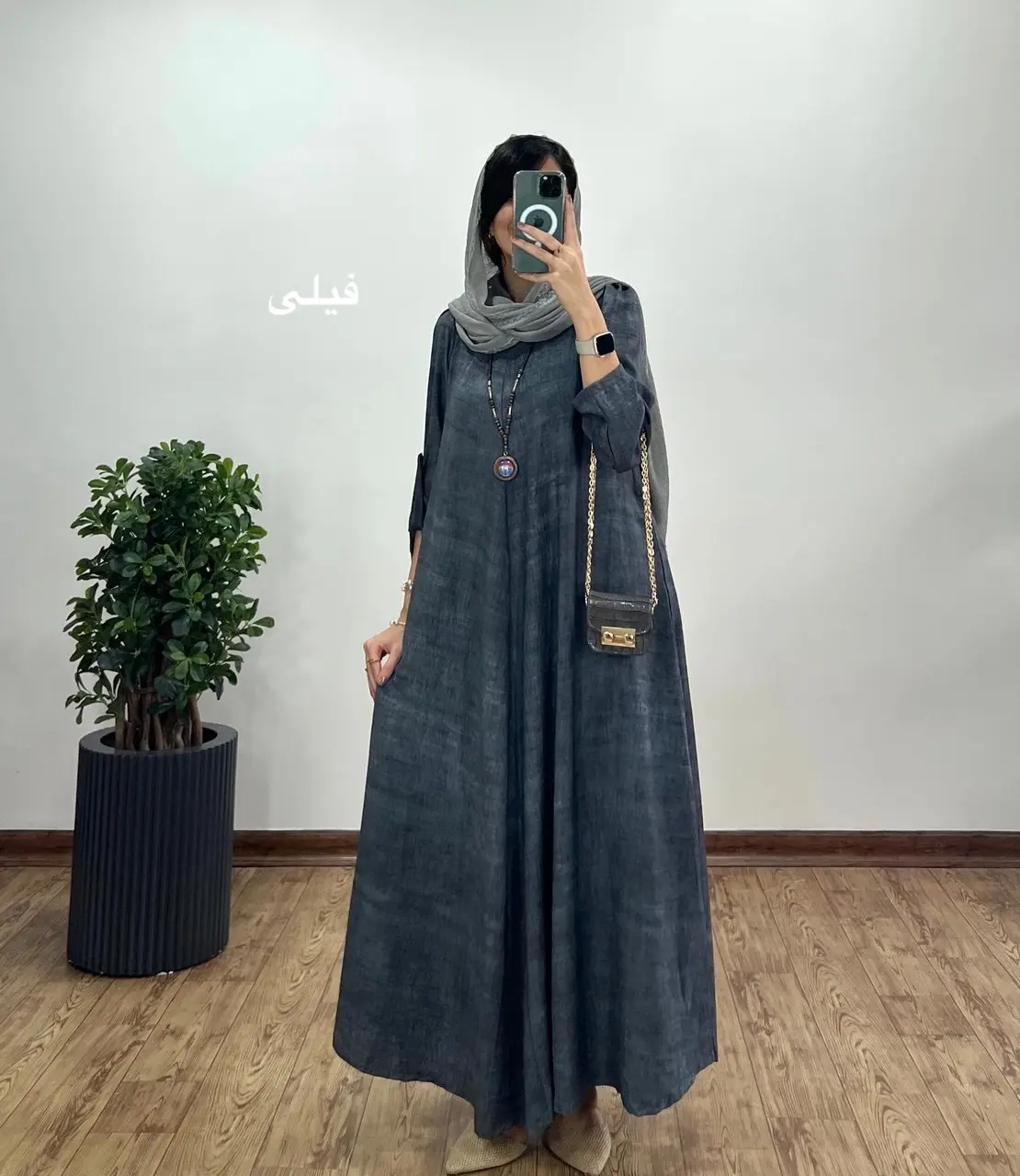 پیراهن مانتویی بلند سوپر کلوش فریال (پیش فروش)